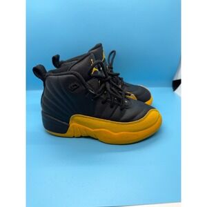 Jordan 12 Retro University Gold Black Toddler Sneakers 850000-070 Size 8C